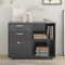 Drawer Wood File Cabinet with coded Lock | Printer Stand with Open Storage Shelves for Home Office
